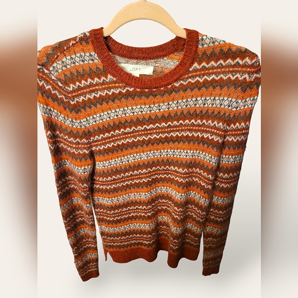LOFT RED Fair Isle knitwear
